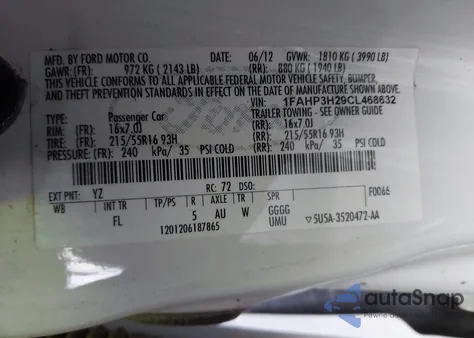 2012 Ford Focus Sel from USA, damaged, VIN 1FAHP3H29CL468632